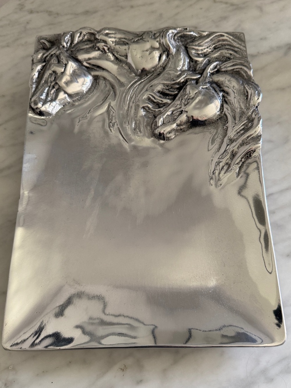 Vintage High Polished Pewter Tray by artist Beverly Zimmer - Picture 1 of 3
